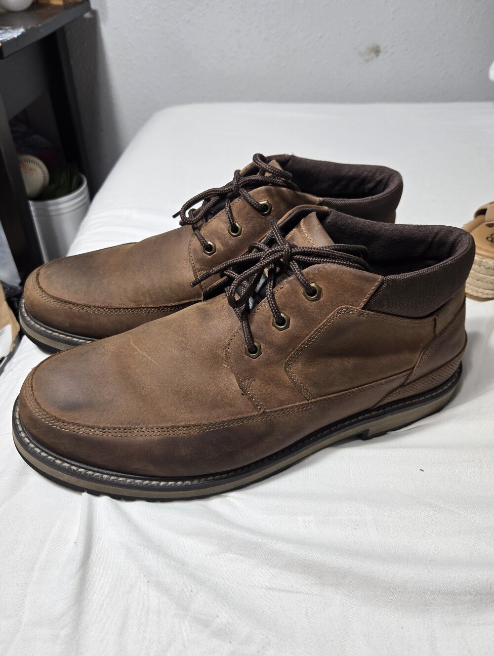 Dunham Byrne WP Chukka CJ0853 Mens Brown Extra Wide 4E Chukkas Boots Sz 12